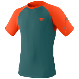 Tricou funcțional bărbați Dynafit Alpine Pro M verde/portocaliu