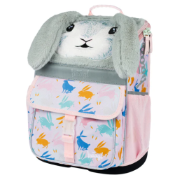 Ghiozdan clase primare Baagl Zippy gri/roz Bunny