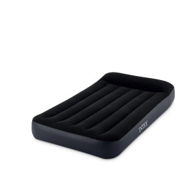 Saltea pat gonflabil Intex Twin Pillow Rest Classic albastru închis