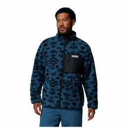 Hanorac bărbați Columbia Winter Pass™ Reversible Fleece albastru Phoenix Blue Geostripe Tonal, Phoenix Bl