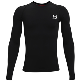 Tricou funcțional copii Under Armour UA HG Armour LS Black negru/alb Black / / White