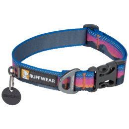 Zgardă pentru câini Ruffwear Crag™ Collar roz/albastru Alpine Dusk