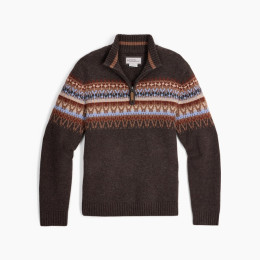 Pulover bărbați Royal Robins Arch Rock 1/4 Zip maro închis Turkish Coffee Htr Kirkwood Pt