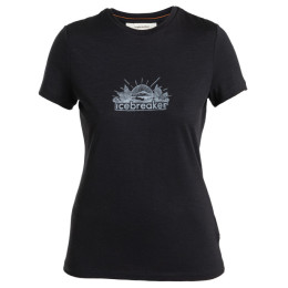 Tricou funcțional femei Icebreaker Women Merino 150 Tech Lite III SS Tee IB Grown Naturally negru