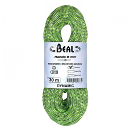 Coardă de alpinism Beal Rando 8 mm (48 m) verde GREEN