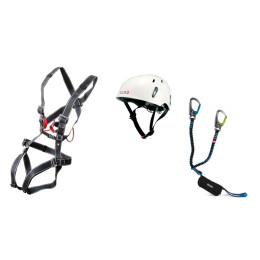 Ferrata set Ocun Via Ferrata Bodyguard Pail Set alb