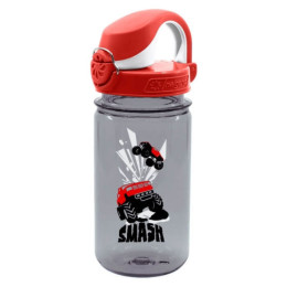 Sticlă copii Nalgene OTF Kids 12oz 350 ml gri/roșu Gray Smash