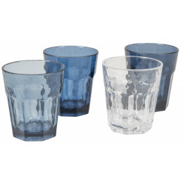 Set pahare Bo-Camp Tumbler Mix & Match 200 ml - 4ks albastru Blue