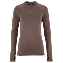 Tricou funcțional femei Craft Wool Comfort Rn LS W maro Brown