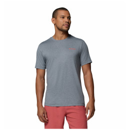 Tricou bărbați Columbia Parsons Point™ SS Back Graphic Tee gri City Grey Heather, Linear Peaks