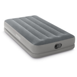 Saltea gonflabilă Intex Twin Dura-Beam Prestige Mid-Rise USB Pump gri