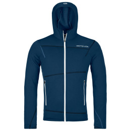 Hanorac funcțional bărbați Ortovox Fleece Light Hoody M albastru închis deep ocean