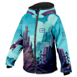 Geacă softshell copii WAMU Dragon Fantasy albastru BLUE