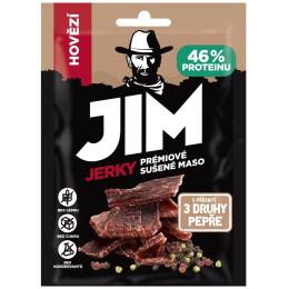 Carne uscată Jim Jerky Jerky de vită cu 3 tipuri de piper, 23g