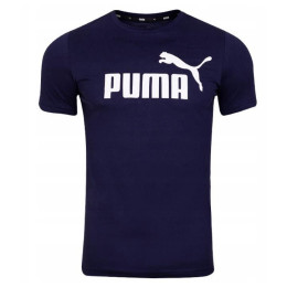 Tricou bărbați Puma ESS Logo Tee albastru închis Blue
