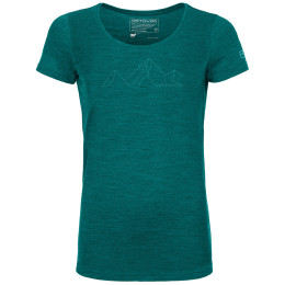 Tricou funcțional femei Ortovox W's 150 Cool Mountain Face TS verde