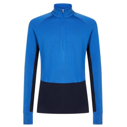 Tricou funcțional bărbați Icebreaker Men Mer 260 ZoneKnit LS Half Zip albastru Midnavy/Lazu/Cb
