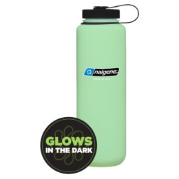 Sticlă Nalgene Wide Mouth Sustain Silo 1500 ml verde deschis Glow