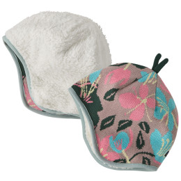 Căciulă copii Patagonia Baby Reversible Beanie gri/roz Hopes and Blooms: Fuzzy Mauve