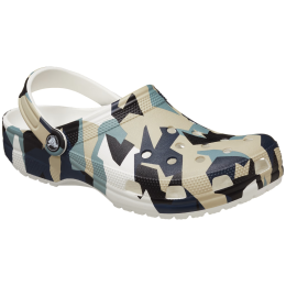 Papuci Crocs Geo Camo Clog alb/negru White/Multi