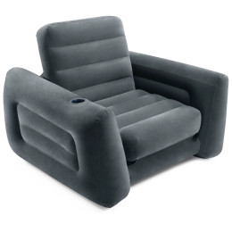 Fotoliu gonflabil Intex Pull-out Chair gri închis grey