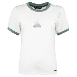Tricou funcțional femei Chillaz Retro Mountain alb/verde