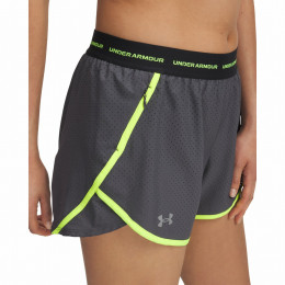 Pantaloni scurți femei Under Armour Fly By 3'' Novelty Short gri Grey