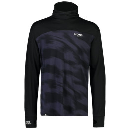 Tricou funcțional bărbați Mons Royale Yotei Powder Hood Ls negru/albastru