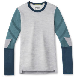 Tricou funcțional femei Smartwool W Intraknit Merino 200 Colorblock Crew gri/verde