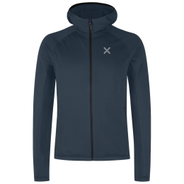 Hanorac funcțional bărbați Montura Fadis Grid Hooded Maglia albastru închis Blueberry