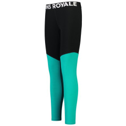Colanți femei Mons Royale Cascade Merino Flex 200 Legging negru/albastru