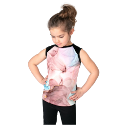 Maiou copii Drexiss Full Marble Coolmax roz/negru