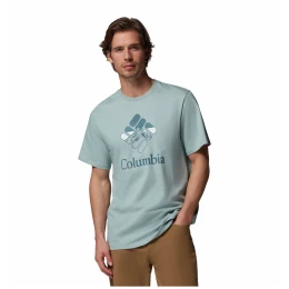 Tricou bărbați Columbia CSC™ Seasonal Graphic Tee albastru deschis Crushed Blue, Heavenly Stacked Gem