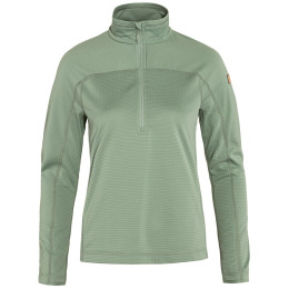 Hanorac femei Fjällräven Abisko Lite Fleece Half Zip W verde deschis