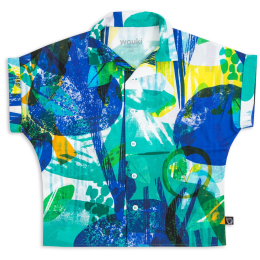 Cămașă Wouki Hitode forest blue albastru Forest blue