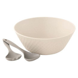 Set bol și tacâmuri Outwell Tulip Salad Set alb/gri