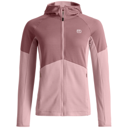 Hanorac funcțional de damă Ortovox Fleece Light Grid Hoody W roz Dawn Rose