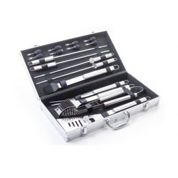 Ustensile grătar G21 set de 17 buc. în cutie de aluminiu