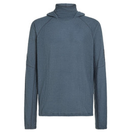 Hanorac bărbați Icebreaker Men Mer 400 RealFleece Grid Pulover Hood albastru/gri Abyss