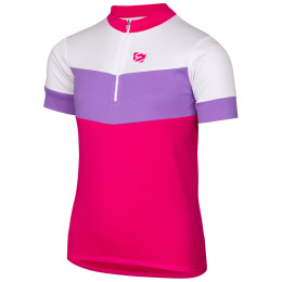 Tricou ciclism copii Etape Peddy 2.0 roz/violet lila/růžová