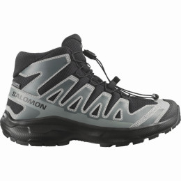 Încălțăminte copii Salomon Xa Pro Mid Wp J Black-Sedona Sage-Wrought Iron negru/gri Black / Sedona Sage / Wrought Iron