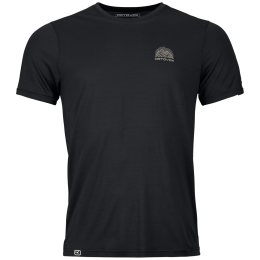Tricou funcțional bărbați Ortovox 120 Cool Tec Mtn Stripe negru Black Raven