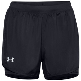 Pantaloni scurți femei Under Armour Fly By 2.0 2N1 Short negru