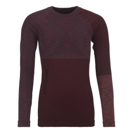 Tricou femei Ortovox Merino Competition Long Sleeve W vínová