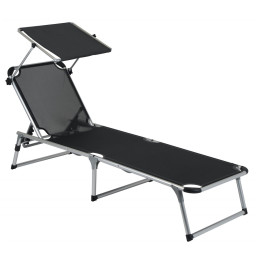 Saltea plajă Bo-Camp Florence Sun lounger negru Anthracite