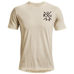 Tricou bărbați Under Armour Destroy All Miles Tee alb