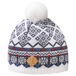 Căciulă croșetată merino Kama A146 alb