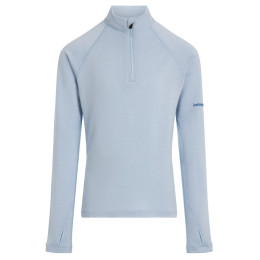 Tricou funcțional copii Icebreaker K 260 Tech LS Half Zip albastru deschis Zinc Blue