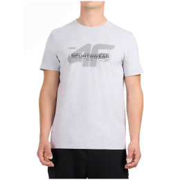 Tricou bărbați 4F Tshirt M3565 gri Cold Light Grey Melange