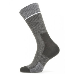 Șosete Sealskinz Solo QuickDry Mid Length Socks negru/gri